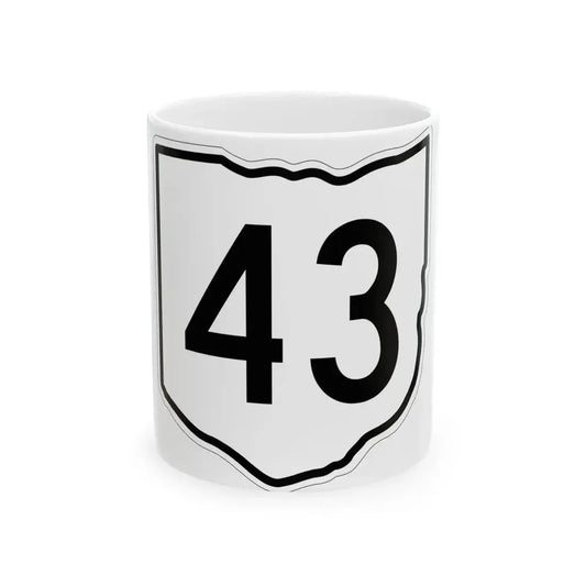 OH-43 1960 (Ohio) (Road Sign) White Coffee Mug 11oz - Go Mug Yourself