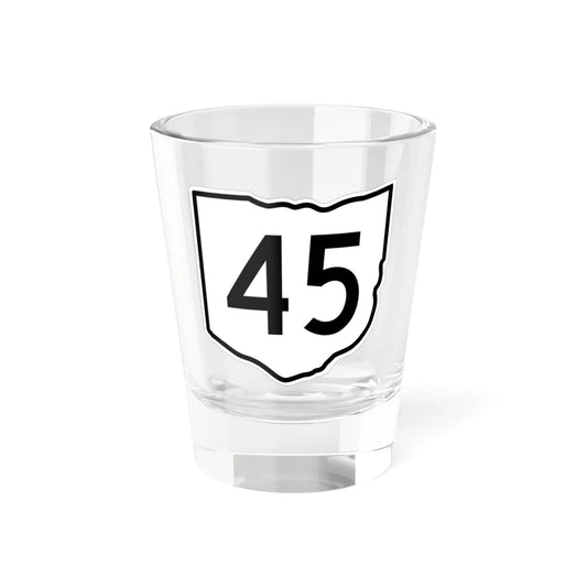 OH-45 1960 (Ohio) (Road Sign) Shot Glass 1.5oz 1.5oz - Go Mug Yourself