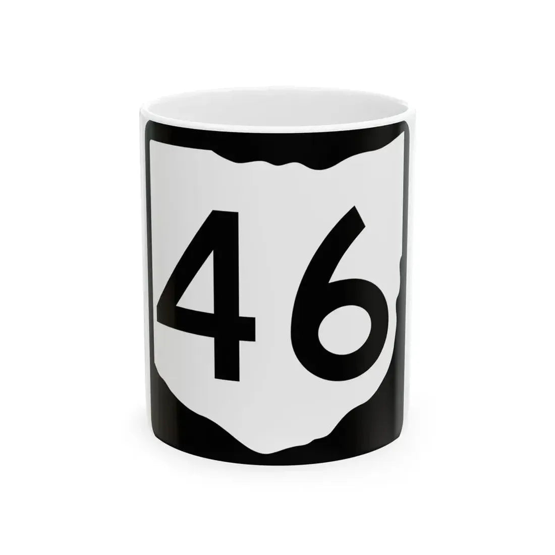 OH-46 (Ohio) (Road Sign) White Coffee Mug 11oz - Go Mug Yourself