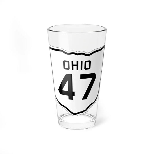 OH-47 1927 (Ohio) (Road Sign) Pint Glass 16oz 16oz - Go Mug Yourself
