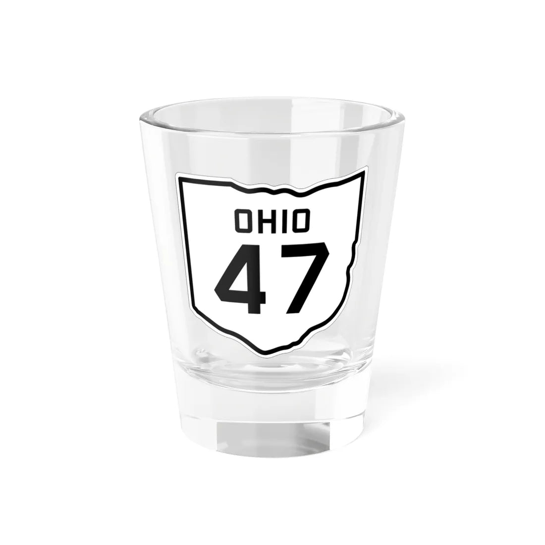 OH-47 1927 (Ohio) (Road Sign) Shot Glass 1.5oz 1.5oz - Go Mug Yourself