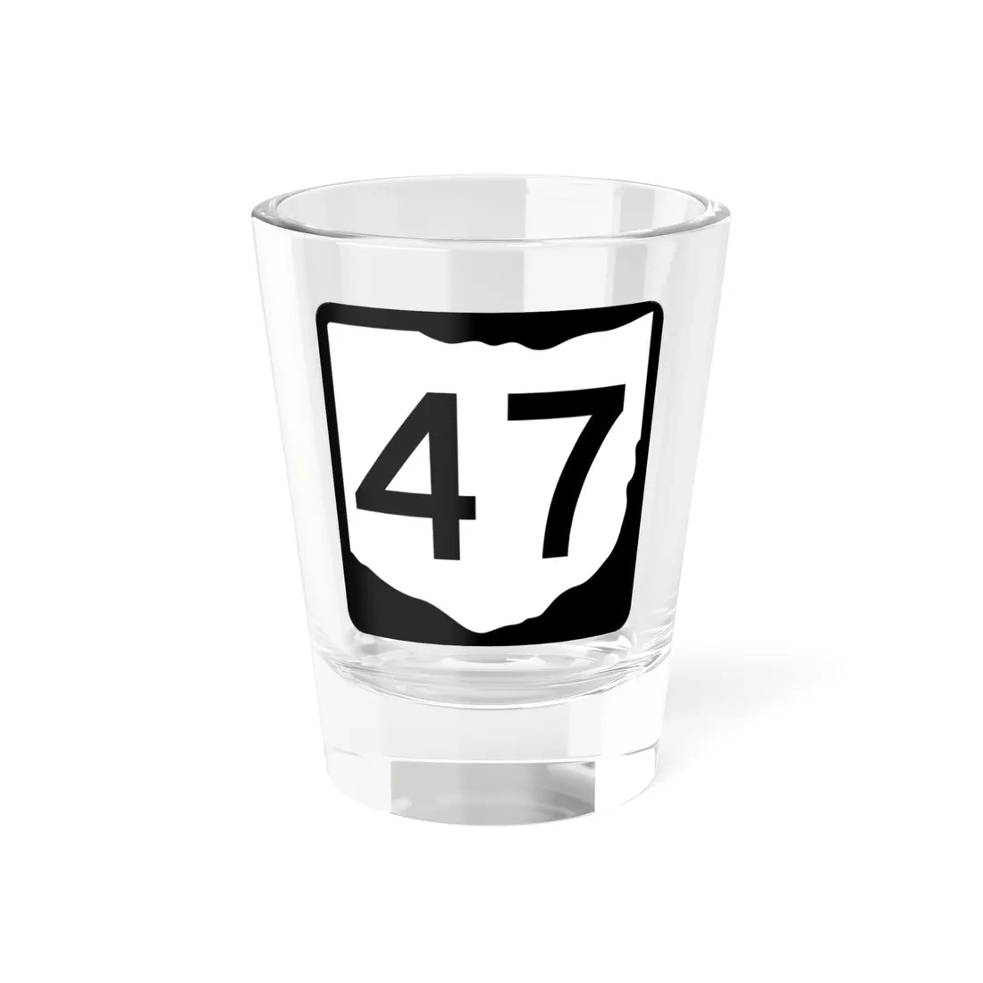 OH-47 (Ohio) (Road Sign) Shot Glass 1.5oz 1.5oz - Go Mug Yourself