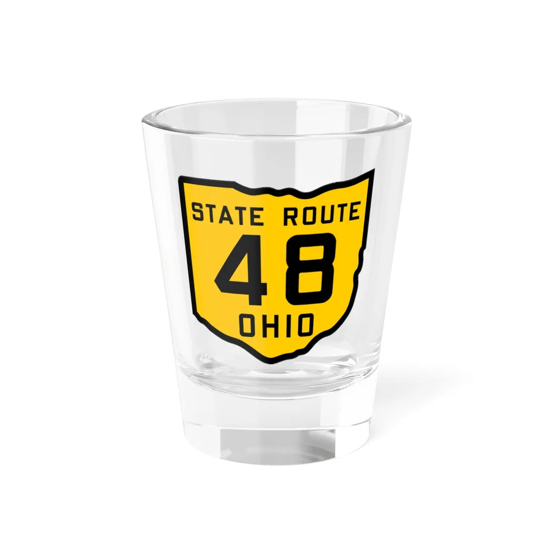 OH-48 1920 (Ohio) (Road Sign) Shot Glass 1.5oz 1.5oz - Go Mug Yourself