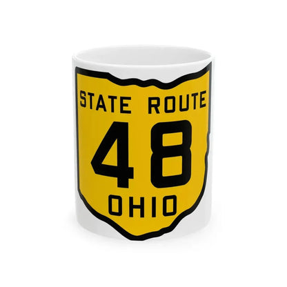 OH-48 1920 (Ohio) (Road Sign) White Coffee Mug 11oz - Go Mug Yourself
