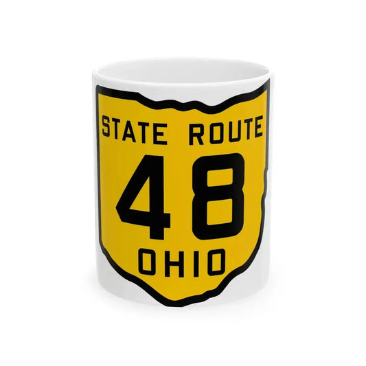 OH-48 1920 (Ohio) (Road Sign) White Coffee Mug 11oz - Go Mug Yourself