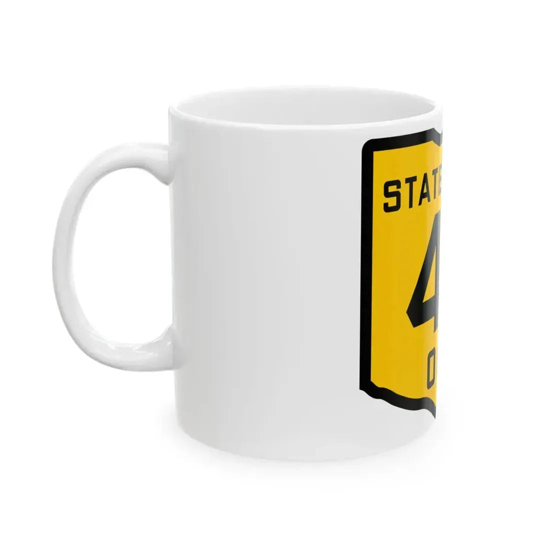OH-48 1920 (Ohio) (Road Sign) White Coffee Mug - Go Mug Yourself