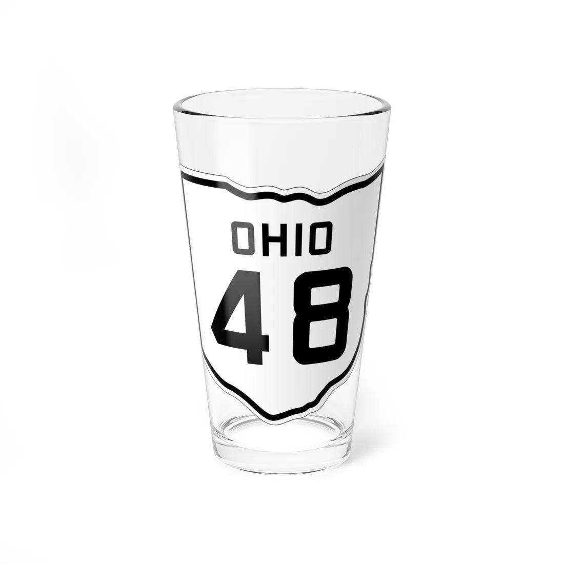 OH-48 1927 (Ohio) (Road Sign) Pint Glss 16oz 16oz - Go Mug Yourself