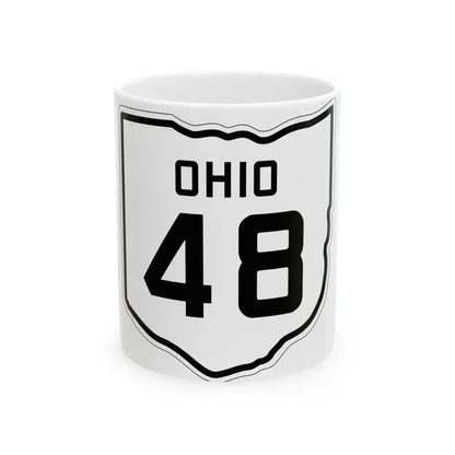 OH-48 1927 (Ohio) (Road Sign) White Coffee Mug 11oz - Go Mug Yourself