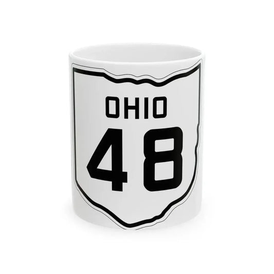 OH-48 1927 (Ohio) (Road Sign) White Coffee Mug 11oz - Go Mug Yourself