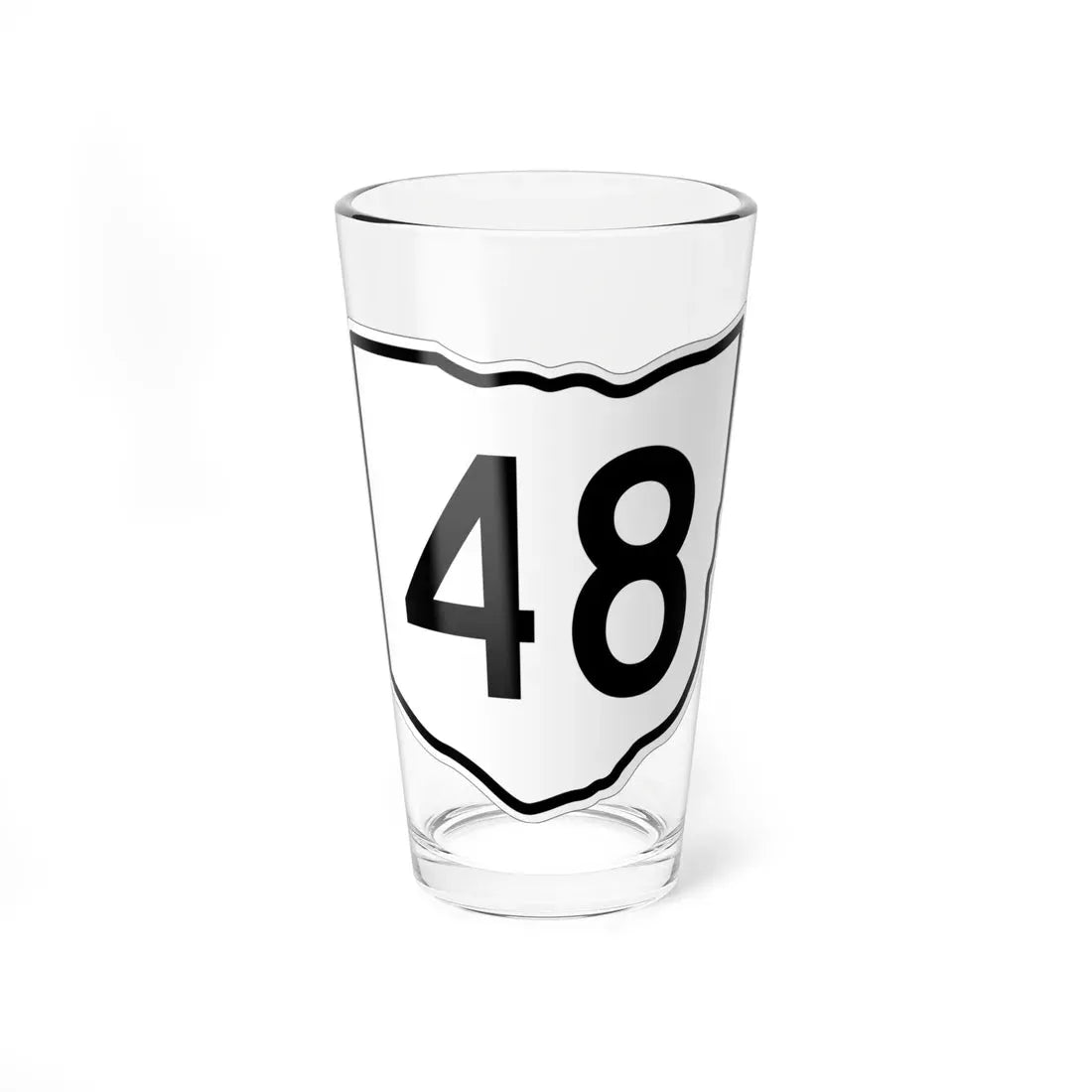 OH-48 1960 (Ohio) (Road Sign) Pint Glass 16oz 16oz - Go Mug Yourself