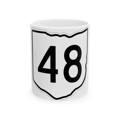 OH-48 1960 (Ohio) (Road Sign) White Coffee Mug 11oz - Go Mug Yourself