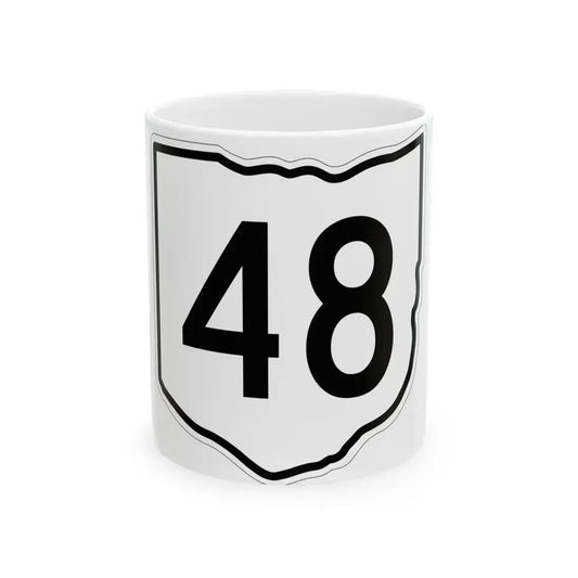 OH-48 1960 (Ohio) (Road Sign) White Coffee Mug 11oz - Go Mug Yourself