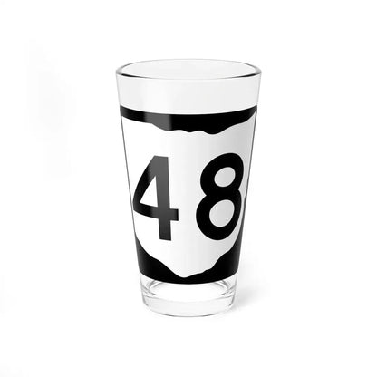 OH-48 (Ohio) (Road Sign) Pint Glass 16oz 16oz - Go Mug Yourself