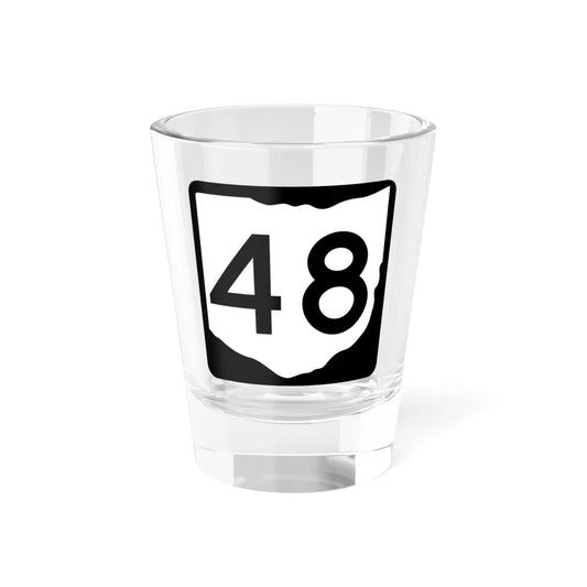 OH-48 (Ohio) (Road Sign) Shot Glass 1.5oz 1.5oz - Go Mug Yourself