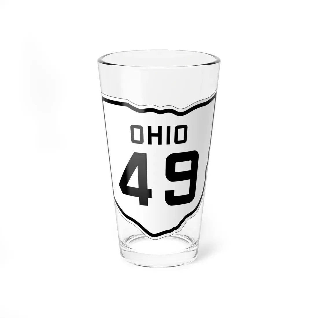 OH-49 1927 (Ohio) (Road Sign) Pint Glass 16oz 16oz - Go Mug Yourself