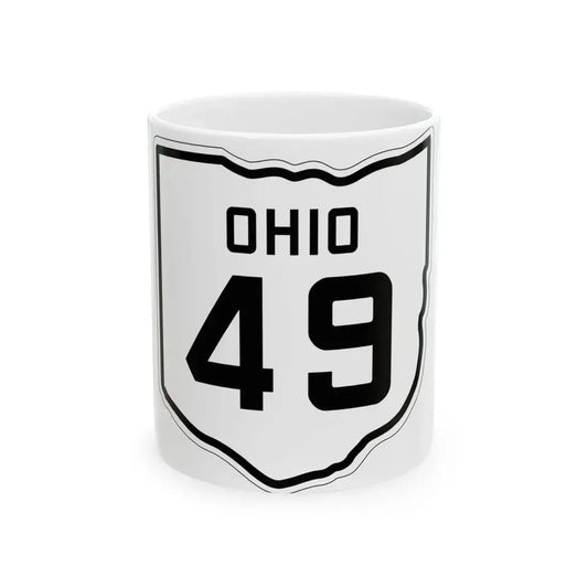 OH-49 1927 (Ohio) (Road Sign) White Coffee Mug 11oz - Go Mug Yourself