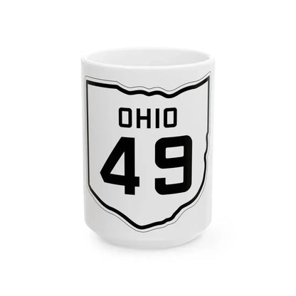 OH-49 1927 (Ohio) (Road Sign) White Coffee Mug 15oz - Go Mug Yourself