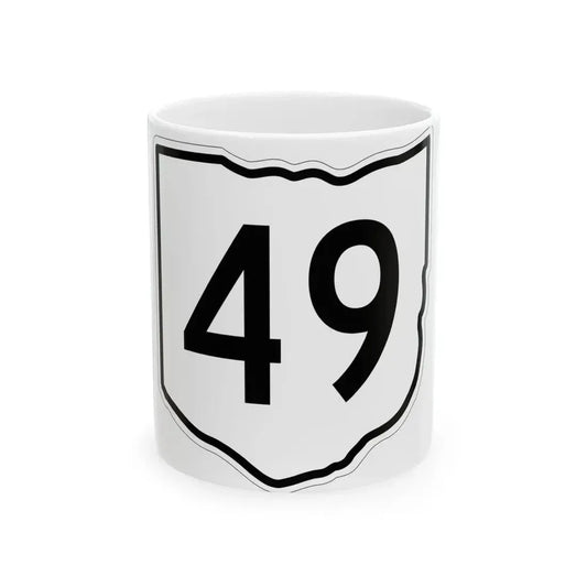 OH-49 1960 (Ohio) (Road Sign) White Coffee Mug 11oz - Go Mug Yourself