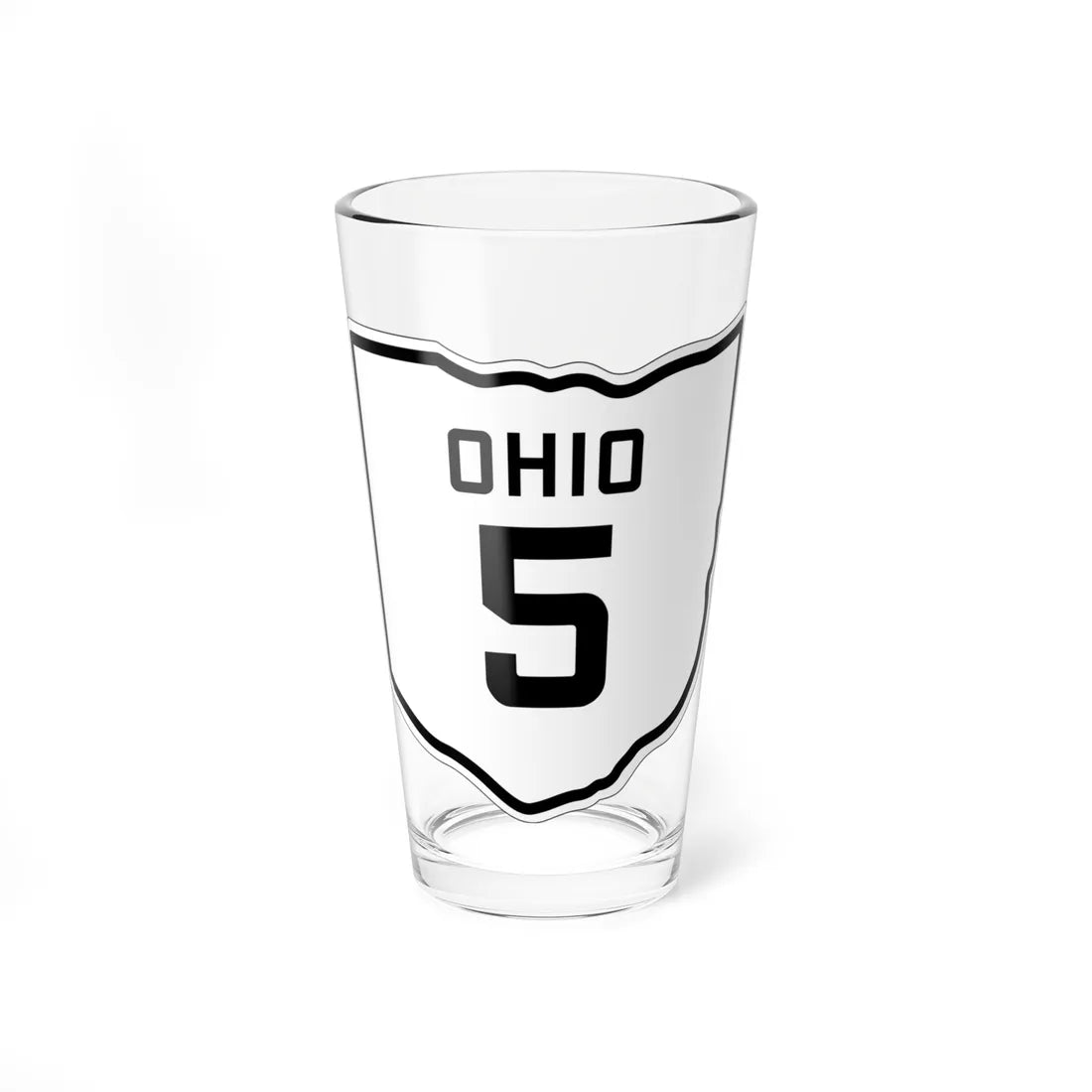 OH-5 1927 (Ohio) (Road Sign) Pint Glss 16oz 16oz - Go Mug Yourself