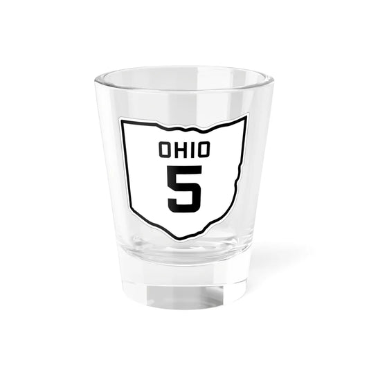 OH-5 1927 (Ohio) (Road Sign) Shot Glass 1.5oz 1.5oz - Go Mug Yourself