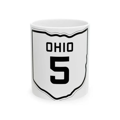 OH-5 1927 (Ohio) (Road Sign) White Coffee Mug 11oz - Go Mug Yourself