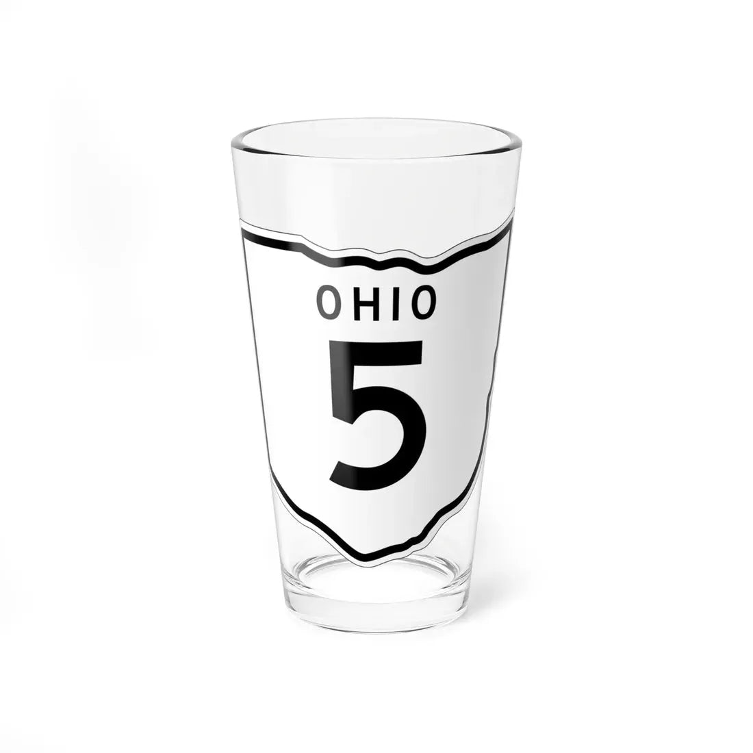 OH-5 1948 (Ohio) (Road Sign) Pint Glass 16oz 16oz - Go Mug Yourself
