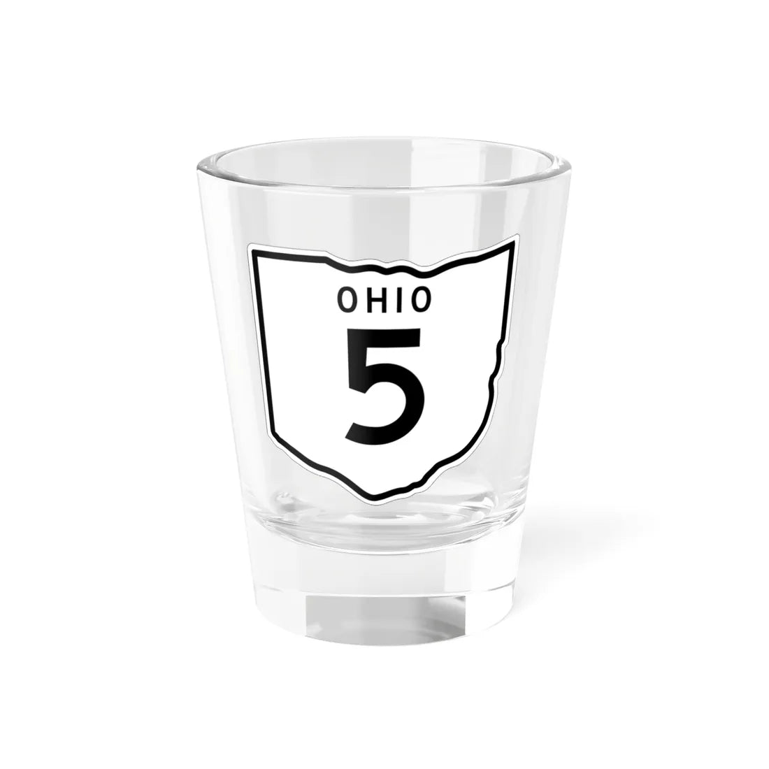 OH-5 1948 (Ohio) (Road Sign) Shot Glass 1.5oz 1.5oz - Go Mug Yourself