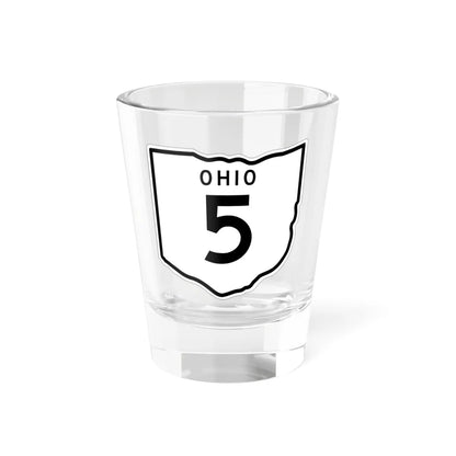 OH-5 1948 (Ohio) (Road Sign) Shot Glass 1.5oz 1.5oz - Go Mug Yourself