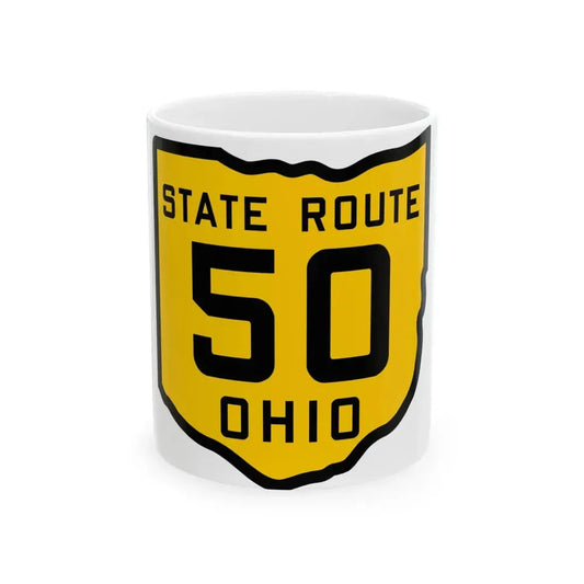 OH-50 1920 (Ohio) (Road Sign) White Coffee Mug 11oz - Go Mug Yourself