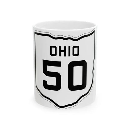 OH-50 1927 (Ohio) (Road Sign) White Coffee Mug 11oz - Go Mug Yourself