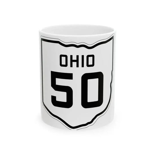 OH-50 1927 (Ohio) (Road Sign) White Coffee Mug 11oz - Go Mug Yourself