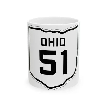 OH-51 1927 (Ohio) (Road Sign) White Coffee Mug 11oz - Go Mug Yourself