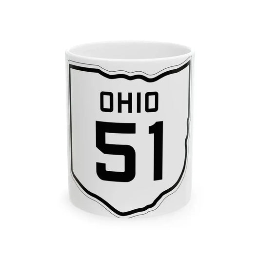 OH-51 1927 (Ohio) (Road Sign) White Coffee Mug 11oz - Go Mug Yourself