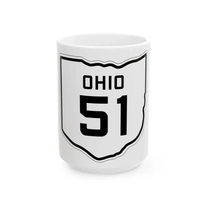 OH-51 1927 (Ohio) (Road Sign) White Coffee Mug 15oz - Go Mug Yourself