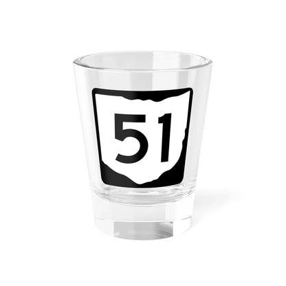 OH-51 (Ohio) (Road Sign) Shot Glass 1.5oz 1.5oz - Go Mug Yourself