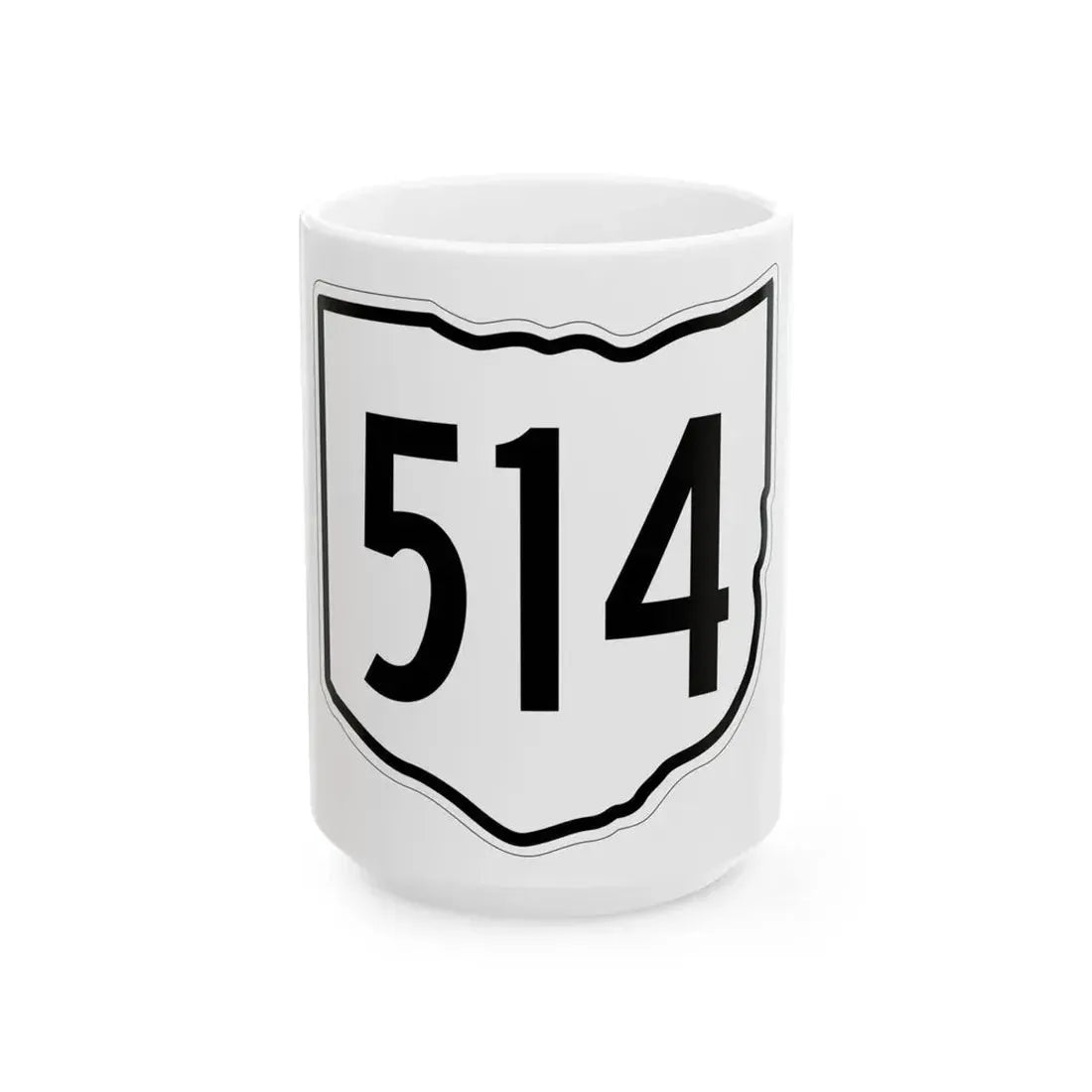 OH-514 1960 (Ohio) (Road Sign) White Coffee Mug 15oz - Go Mug Yourself