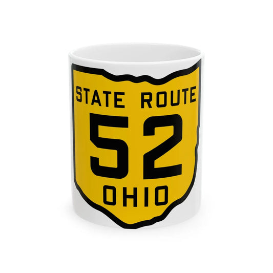 OH-52 1920 (Ohio) (Road Sign) White Coffee Mug 11oz - Go Mug Yourself