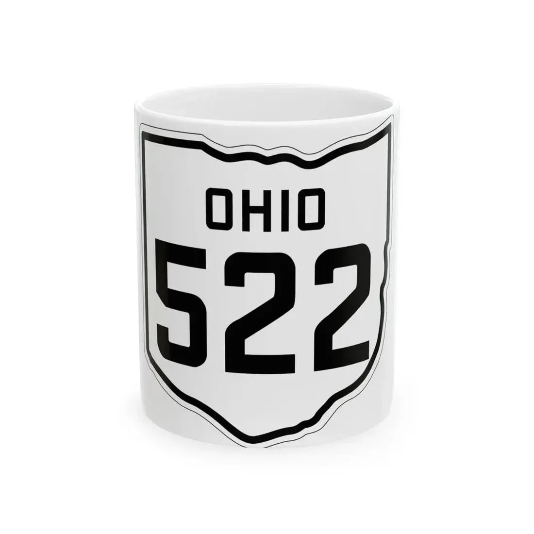 OH-522 1927 (Ohio) (Road Sign) White Coffee Mug 11oz - Go Mug Yourself