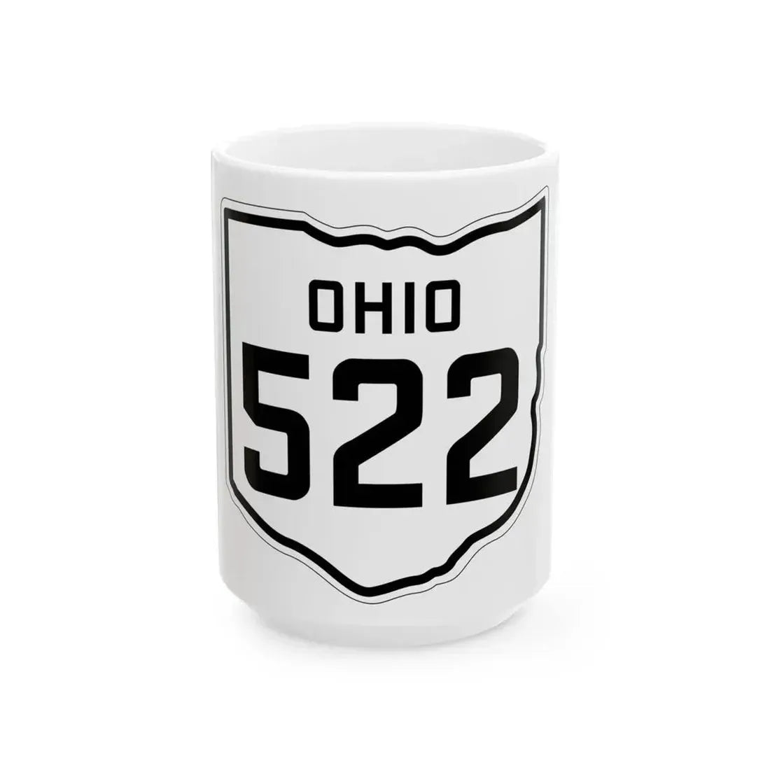 OH-522 1927 (Ohio) (Road Sign) White Coffee Mug 15oz - Go Mug Yourself