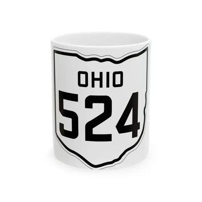 OH-524 1927 (Ohio) (Road Sign) White Coffee Mug 11oz - Go Mug Yourself