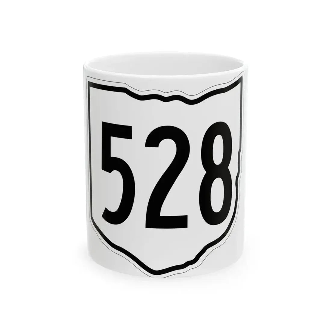 OH-528 1960 (Ohio) (Road Sign) White Coffee Mug 11oz - Go Mug Yourself