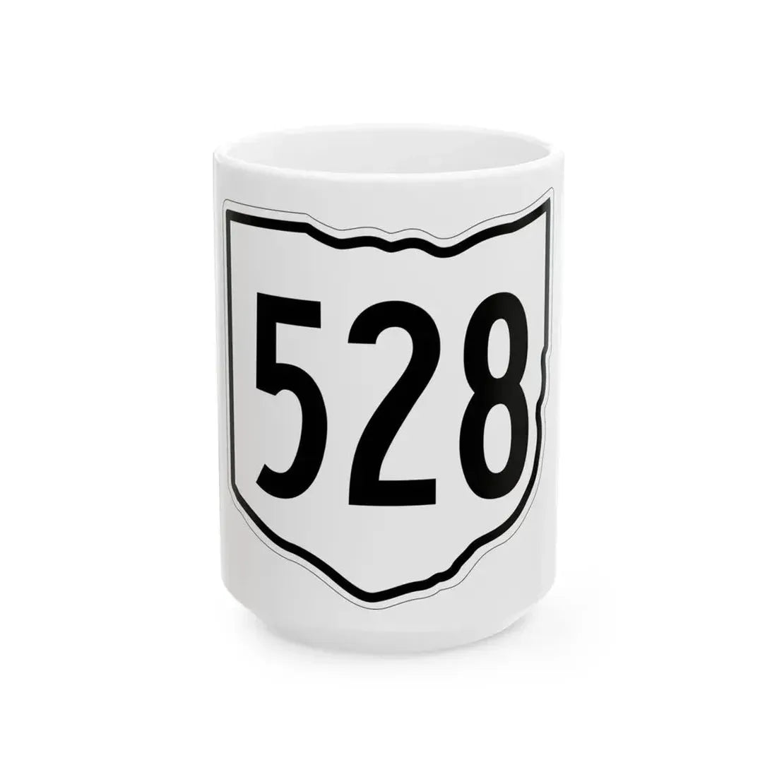 OH-528 1960 (Ohio) (Road Sign) White Coffee Mug 15oz - Go Mug Yourself