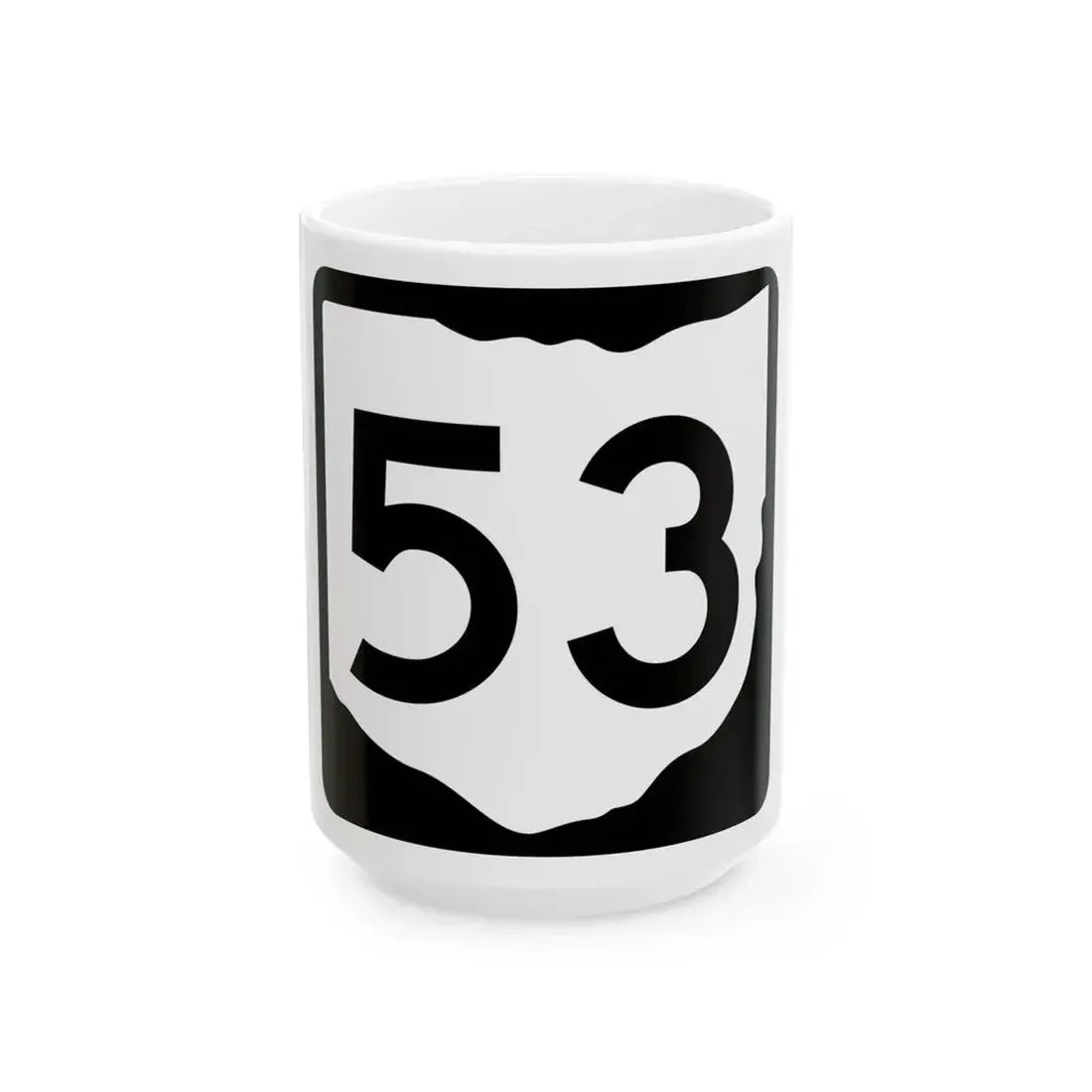 OH-53 (Ohio) (Road Sign) White Coffee Mug 15oz - Go Mug Yourself
