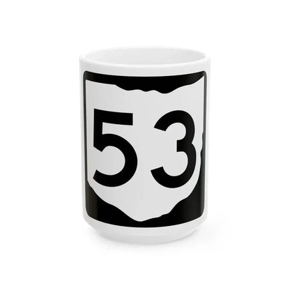 OH-53 (Ohio) (Road Sign) White Coffee Mug 15oz - Go Mug Yourself