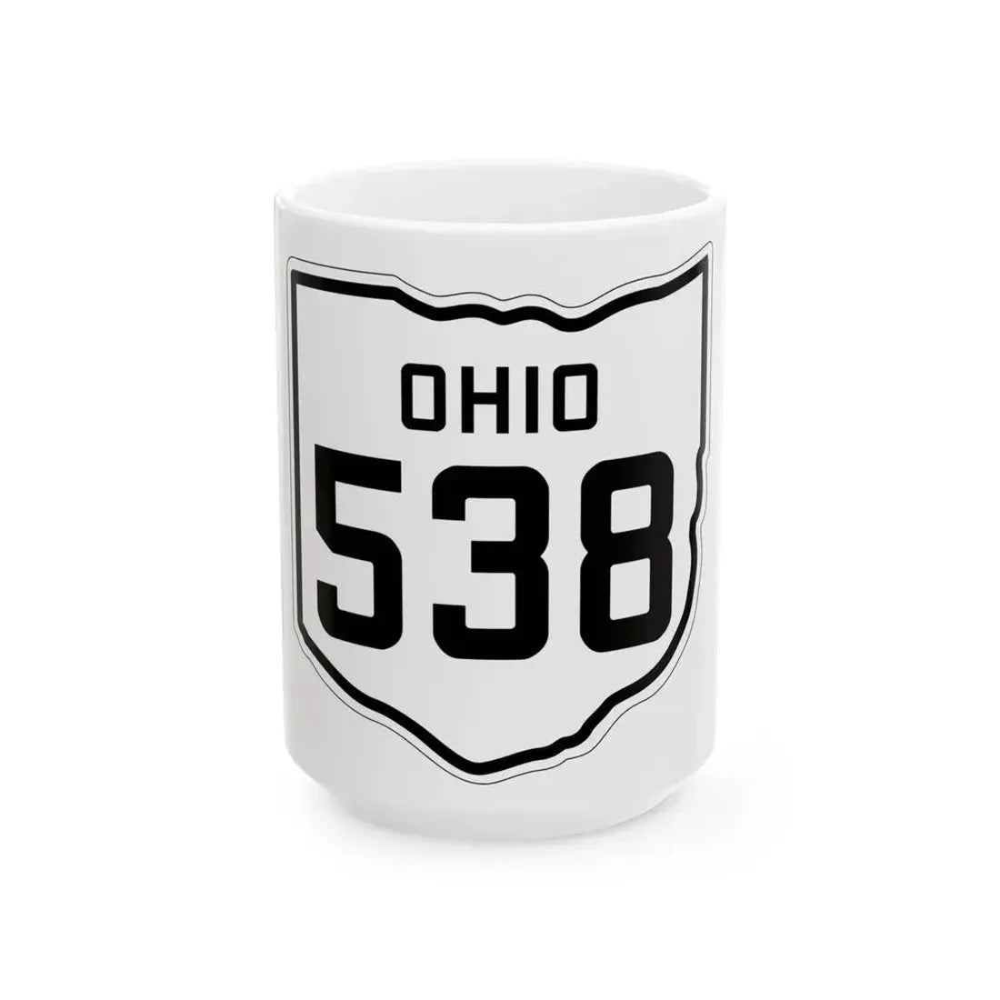 OH-538 1927 (Ohio) (Road Sign) White Coffee Mug 15oz - Go Mug Yourself