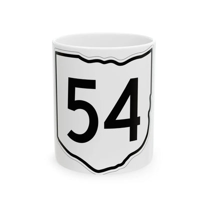 OH-54 1960 (Ohio) (Road Sign) White Coffee Mug 11oz - Go Mug Yourself