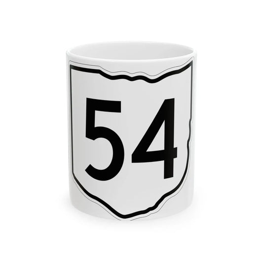OH-54 1960 (Ohio) (Road Sign) White Coffee Mug 11oz - Go Mug Yourself