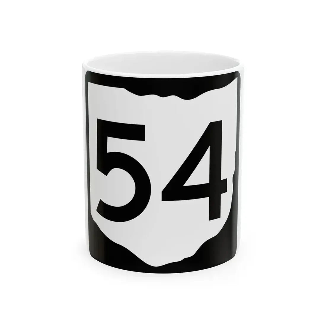 OH-54 (Ohio) (Road Sign) White Coffee Mug 11oz - Go Mug Yourself