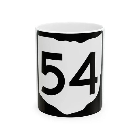 OH-54 (Ohio) (Road Sign) White Coffee Mug 11oz - Go Mug Yourself