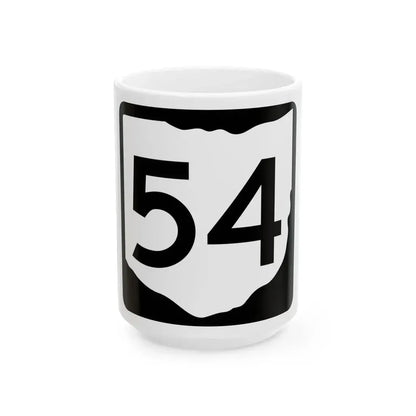 OH-54 (Ohio) (Road Sign) White Coffee Mug 15oz - Go Mug Yourself